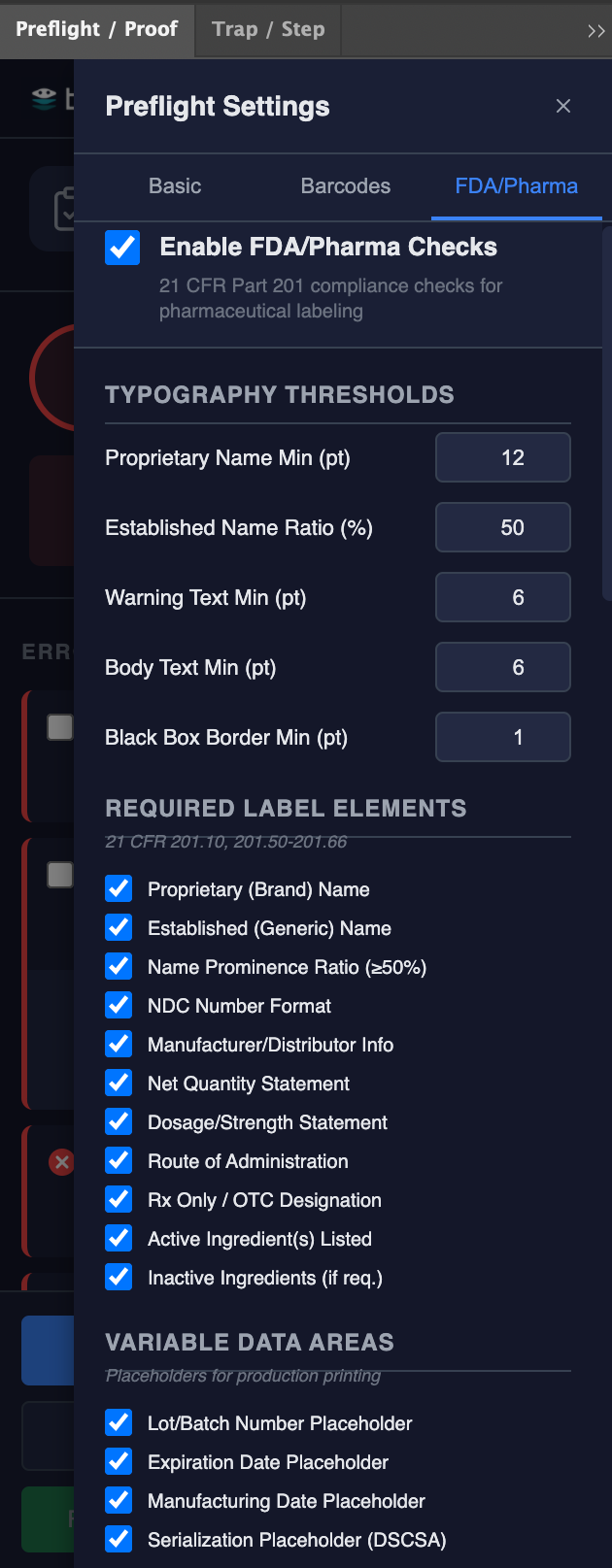 Botson FDA/Pharma compliance plugin in Adobe Illustrator